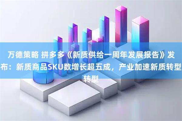 万德策略 拼多多《新质供给一周年发展报告》发布:新质商品SKU数增长超五成,产业加速新质转型