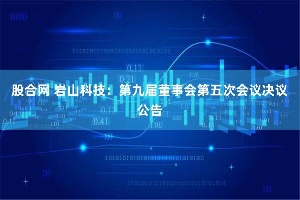 股合网 岩山科技：第九届董事会第五次会议决议公告